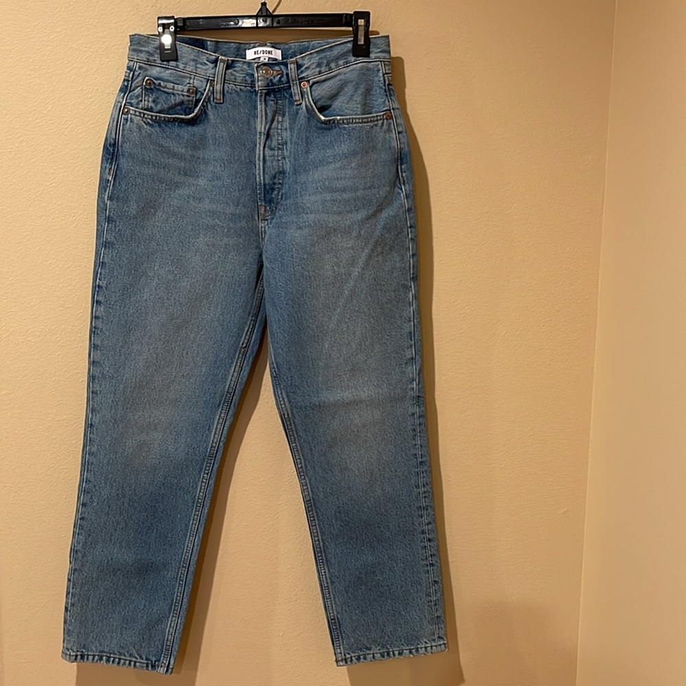 NWT Re/Done 70s Ultra High Waist Stove Pipe Jeans - Picture 3 of 8